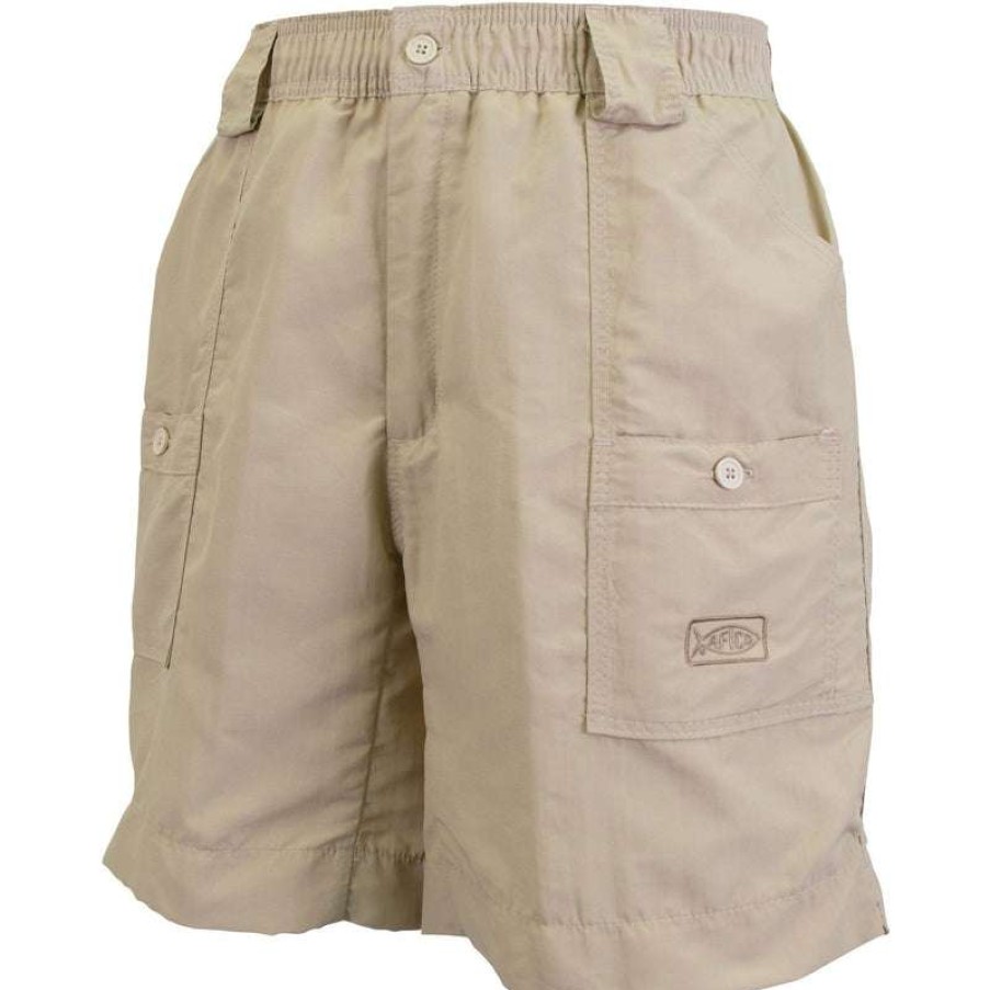 Clothing * | Aftco Original Fishing Short Long Khaki Fashionable Aftco Mfg. Co. Inc.