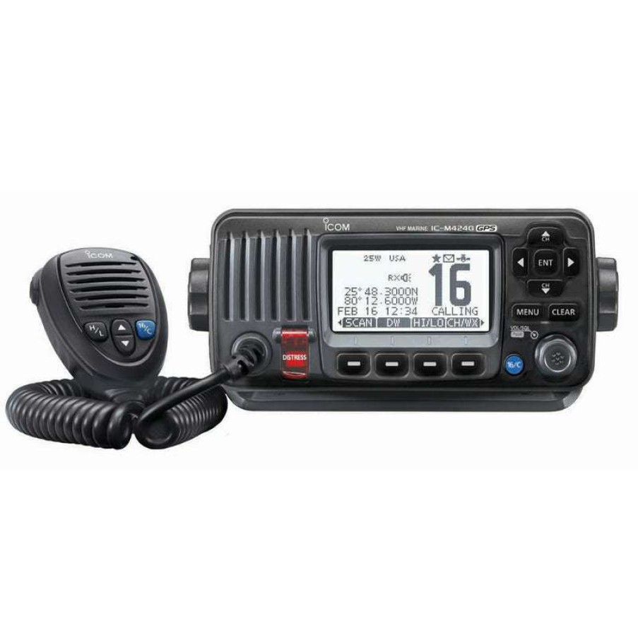 Electronics And Navigation * | Icom M424G-21 Class D Vhf With Gps Black Best Guaranteed Icom America Inc.