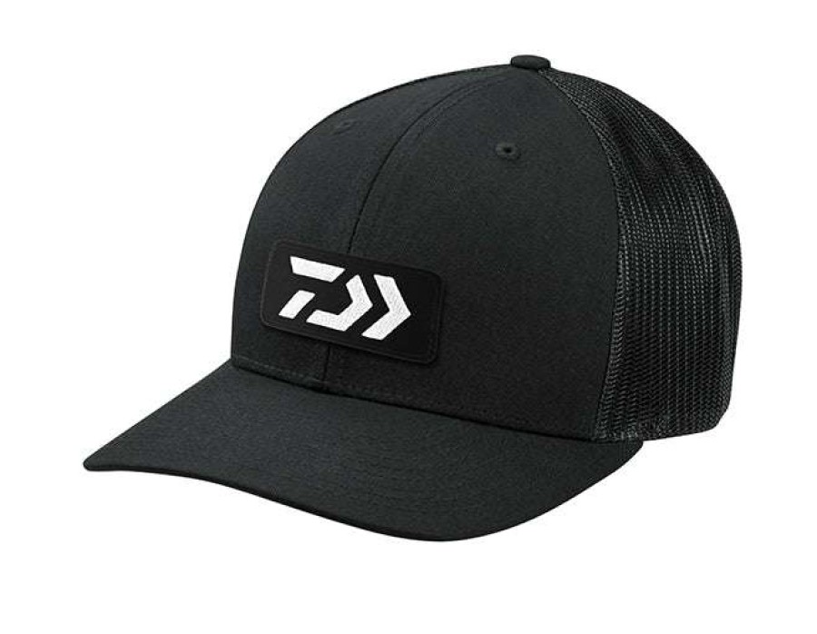 Clothing * | Daiwa D-Vec Embroidered Trucker Cap Black Promotions