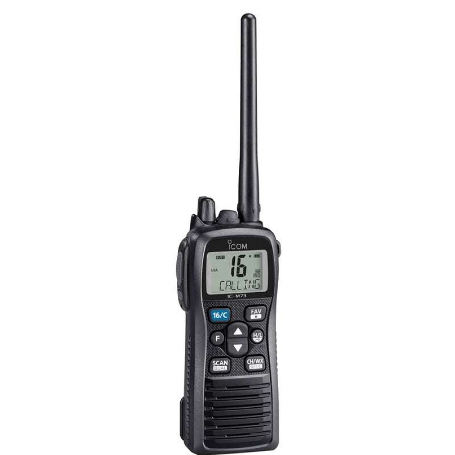 Electronics And Navigation * | Icom M73 Handheld Vhf Submersible 6W- Black Hot Sale Icom America Inc.