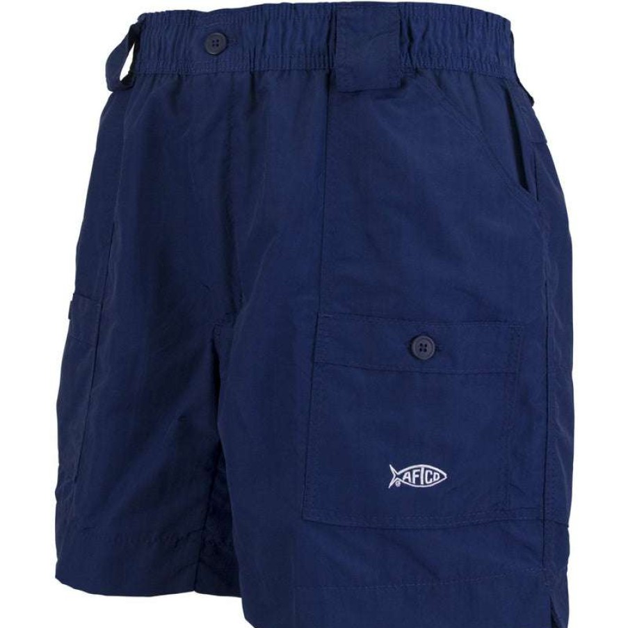 Clothing * | Aftco Original Fishing Short Navy Reliable Quality Aftco Mfg. Co. Inc.