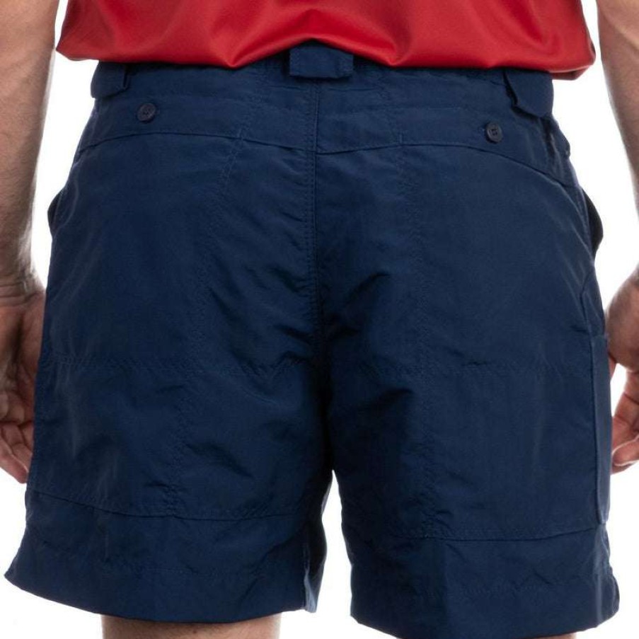 Clothing * | Aftco Original Fishing Short Navy Reliable Quality Aftco Mfg. Co. Inc.