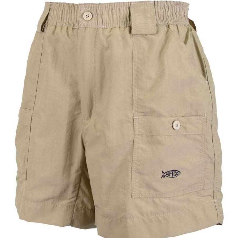 Clothing * | Aftco Original Fishing Short Khaki Online Aftco Mfg. Co. Inc.