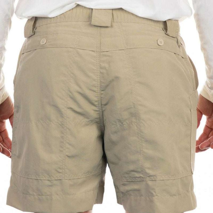 Clothing * | Aftco Original Fishing Short Khaki Online Aftco Mfg. Co. Inc.