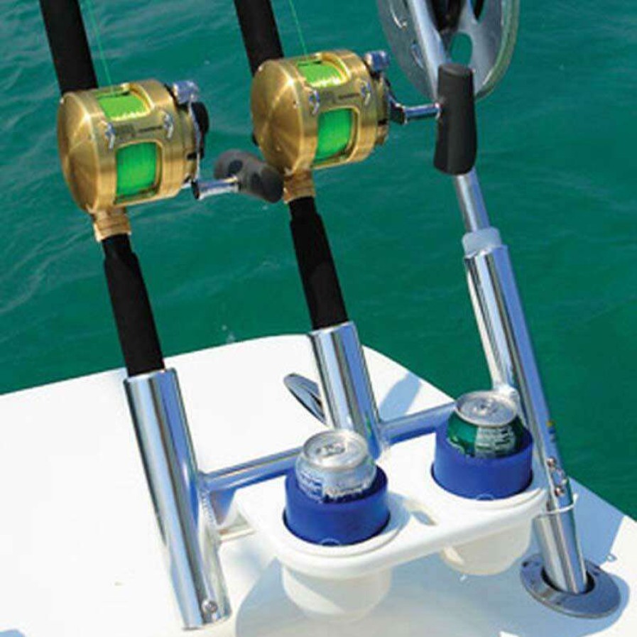 Gift And Sundries * | Birdsall Marine Triple Offset Rod Holder W/ Cup Holder Hot Selling