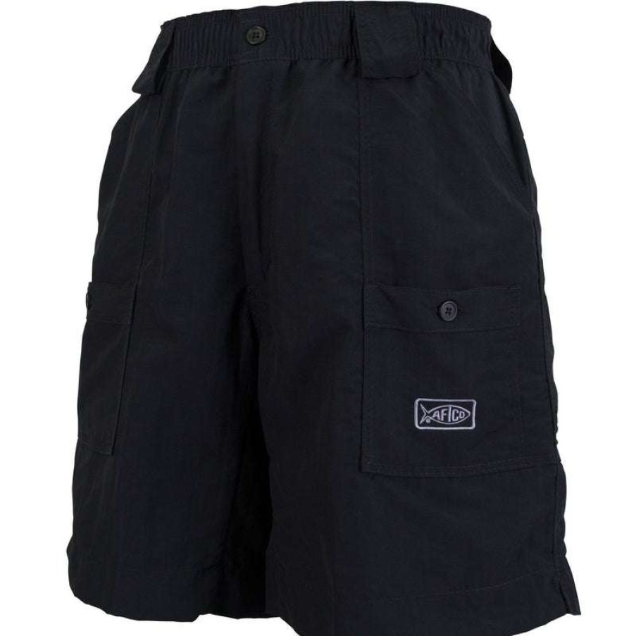 Clothing * | Aftco Original Fishing Short Long Black Best Guaranteed Aftco Mfg. Co. Inc.