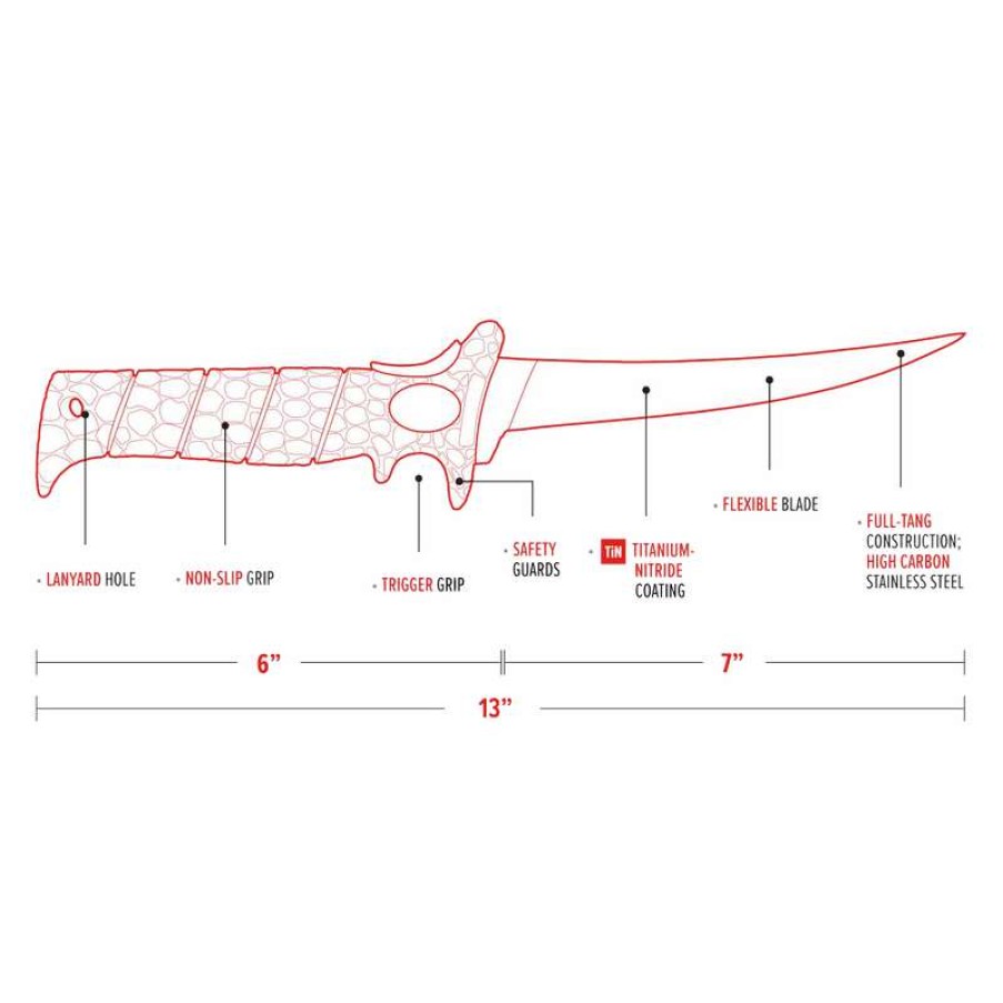 Marine Equipment * | Bubba Blade 7 Tapered Flex Fillet Knife Crazy Deals