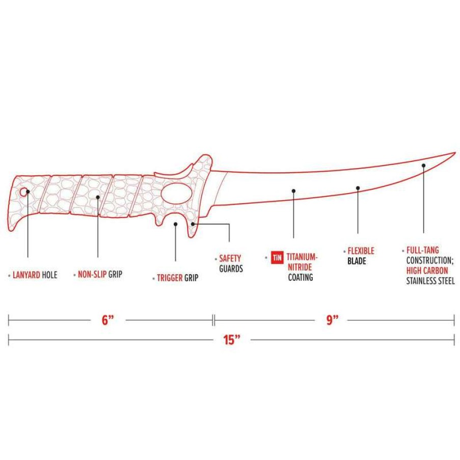 Marine Equipment * | Bubba Blade 9 Tapered Flex Fillet Knife 100% Guarantee