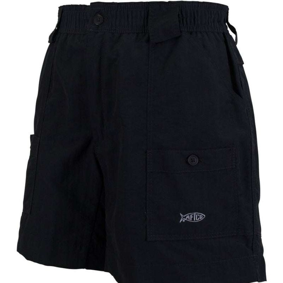 Clothing * | Aftco Original Fishing Short Black Clearance Sale Aftco Mfg. Co. Inc.